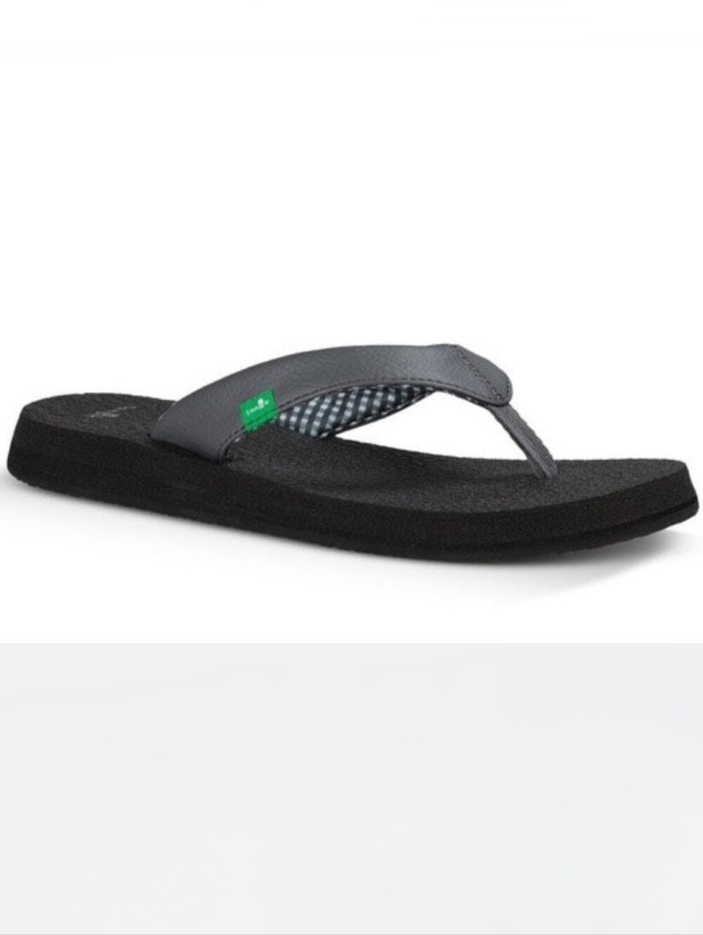 Sanuk Yoga Mat Charcoal Flip Flop Sandals W 10